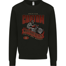American Custom Motorcycles Biker Motorbike Mens Sweatshirt Jumper Black