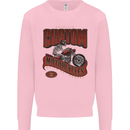 American Custom Motorcycles Biker Motorbike Mens Sweatshirt Jumper Light Pink