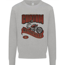 American Custom Motorcycles Biker Motorbike Mens Sweatshirt Jumper Sports Grey