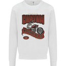American Custom Motorcycles Biker Motorbike Mens Sweatshirt Jumper White