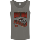 American Custom Motorcycles Biker Motorbike Mens Vest Tank Top Charcoal