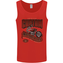 American Custom Motorcycles Biker Motorbike Mens Vest Tank Top Red