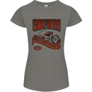 American Custom Motorcycles Biker Motorbike Womens Petite Cut T-Shirt Charcoal
