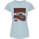 American Custom Motorcycles Biker Motorbike Womens Petite Cut T-Shirt Light Blue