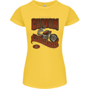 American Custom Motorcycles Biker Motorbike Womens Petite Cut T-Shirt Yellow
