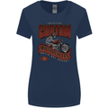 American Custom Motorcycles Biker Motorbike Womens Wider Cut T-Shirt Navy Blue