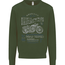 American Custom Motorcycles Motorbike Biker Kids Sweatshirt Jumper Forest Green