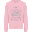 American Custom Motorcycles Motorbike Biker Kids Sweatshirt Jumper Light Pink