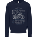 American Custom Motorcycles Motorbike Biker Kids Sweatshirt Jumper Navy Blue