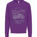 American Custom Motorcycles Motorbike Biker Kids Sweatshirt Jumper Purple