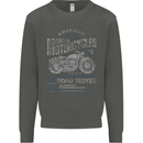 American Custom Motorcycles Motorbike Biker Kids Sweatshirt Jumper Storm Grey