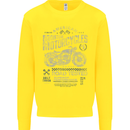 American Custom Motorcycles Motorbike Biker Kids Sweatshirt Jumper Yellow