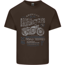 American Custom Motorcycles Motorbike Biker Kids T-Shirt Childrens Chocolate