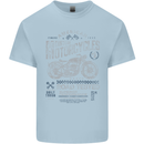 American Custom Motorcycles Motorbike Biker Kids T-Shirt Childrens Light Blue