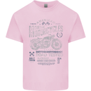 American Custom Motorcycles Motorbike Biker Kids T-Shirt Childrens Light Pink