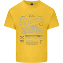 American Custom Motorcycles Motorbike Biker Kids T-Shirt Childrens Yellow