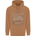 American Custom Motorcycles Motorbike Biker Mens 80% Cotton Hoodie Caramel Latte