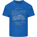 American Custom Motorcycles Motorbike Biker Mens Cotton T-Shirt Tee Top Royal Blue