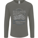 American Custom Motorcycles Motorbike Biker Mens Long Sleeve T-Shirt Charcoal