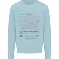 American Custom Motorcycles Motorbike Biker Mens Sweatshirt Jumper Light Blue