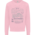American Custom Motorcycles Motorbike Biker Mens Sweatshirt Jumper Light Pink