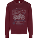 American Custom Motorcycles Motorbike Biker Mens Sweatshirt Jumper Maroon
