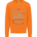 American Custom Motorcycles Motorbike Biker Mens Sweatshirt Jumper Orange