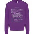 American Custom Motorcycles Motorbike Biker Mens Sweatshirt Jumper Purple