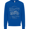American Custom Motorcycles Motorbike Biker Mens Sweatshirt Jumper Royal Blue