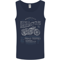 American Custom Motorcycles Motorbike Biker Mens Vest Tank Top Navy Blue