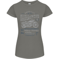 American Custom Motorcycles Motorbike Biker Womens Petite Cut T-Shirt Charcoal