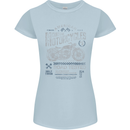 American Custom Motorcycles Motorbike Biker Womens Petite Cut T-Shirt Light Blue