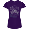 American Custom Motorcycles Motorbike Biker Womens Petite Cut T-Shirt Purple