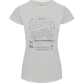 American Custom Motorcycles Motorbike Biker Womens Petite Cut T-Shirt Sports Grey