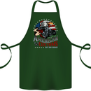 American Customs Hot Rod Garage USA Cotton Apron 100% Organic Forest Green