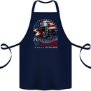 American Customs Hot Rod Garage USA Cotton Apron 100% Organic Navy Blue