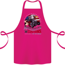 American Customs Hot Rod Garage USA Cotton Apron 100% Organic Pink