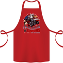 American Customs Hot Rod Garage USA Cotton Apron 100% Organic Red