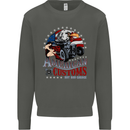 American Customs Hot Rod Garage USA Kids Sweatshirt Jumper Storm Grey