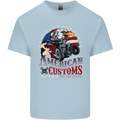American Customs Hot Rod Garage USA Kids T-Shirt Childrens Light Blue