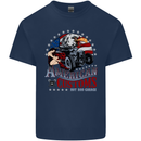 American Customs Hot Rod Garage USA Kids T-Shirt Childrens Navy Blue