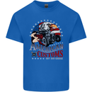 American Customs Hot Rod Garage USA Kids T-Shirt Childrens Royal Blue