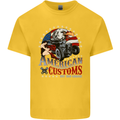 American Customs Hot Rod Garage USA Kids T-Shirt Childrens Yellow