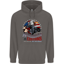 American Customs Hot Rod Garage USA Mens 80% Cotton Hoodie Charcoal