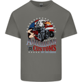 American Customs Hot Rod Garage USA Mens Cotton T-Shirt Tee Top Charcoal