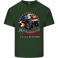 American Customs Hot Rod Garage USA Mens Cotton T-Shirt Tee Top Forest Green