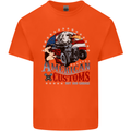 American Customs Hot Rod Garage USA Mens Cotton T-Shirt Tee Top Orange