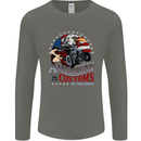 American Customs Hot Rod Garage USA Mens Long Sleeve T-Shirt Charcoal