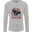 American Customs Hot Rod Garage USA Mens Long Sleeve T-Shirt Sports Grey