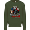 American Customs Hot Rod Garage USA Mens Sweatshirt Jumper Forest Green